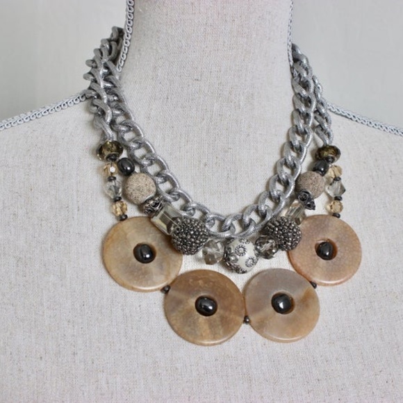 Agate Silver Chain Necklace - Picture 3 of 6